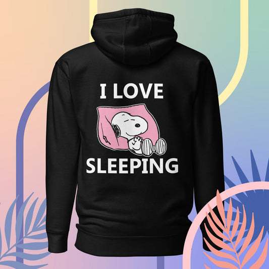 I Love Sleeping Snoopy Hoodie