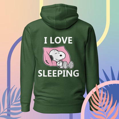 I Love Sleeping Snoopy Hoodie