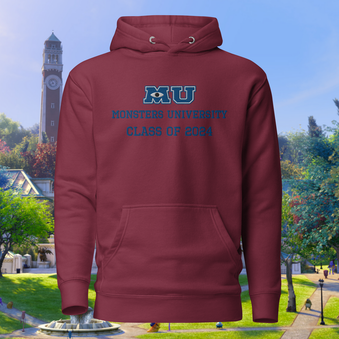 Monsters University Embroidery Class Of 2024 Hoodie